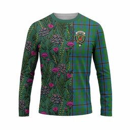 ScotsTee Shop Scottish Snodgrass Family Crest Tartan T-shirt Scottish Thistle Flower Half Style