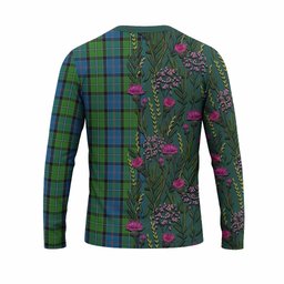 ScotsTee Shop Scottish Stirling Family Crest Tartan T-shirt Scottish Thistle Flower Half Style