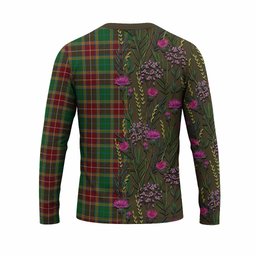 ScotsTee Shop Scottish Baxter Family Crest Tartan T-shirt Scottish Thistle Flower Half Style