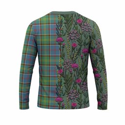 ScotsTee Shop Scottish Colville Family Crest Tartan T-shirt Scottish Thistle Flower Half Style