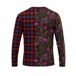 ScotsTee Shop Scottish Brown (Broun) Family Crest Tartan T-shirt Scottish Thistle Flower Half Style