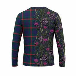 ScotsTee Shop Scottish Agnew Family Crest Tartan T-shirt Scottish Thistle Flower Half Style