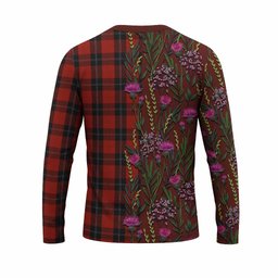 ScotsTee Shop Scottish Ramsay Family Crest Tartan T-shirt Scottish Thistle Flower Half Style
