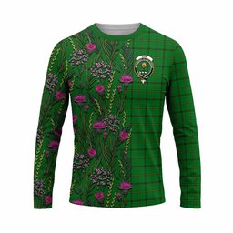 ScotsTee Shop Scottish Don Family Crest Tartan T-shirt Scottish Thistle Flower Half Style