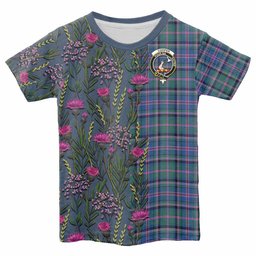 ScotsTee Shop Scottish Cooper Family Crest Tartan T-shirt Scottish Thistle Flower Half Style