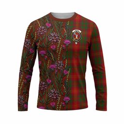 ScotsTee Shop Scottish Burns Family Crest Tartan T-shirt Scottish Thistle Flower Half Style