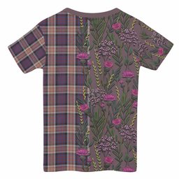 ScotsTee Shop Scottish Carnegie Family Crest Tartan T-shirt Scottish Thistle Flower Half Style