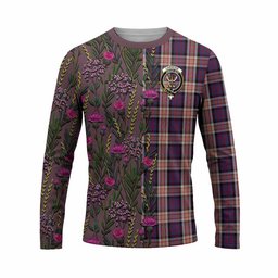 ScotsTee Shop Scottish Carnegie Family Crest Tartan T-shirt Scottish Thistle Flower Half Style