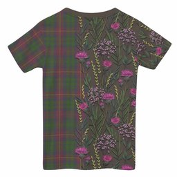 ScotsTee Shop Scottish Cairns Family Crest Tartan T-shirt Scottish Thistle Flower Half Style