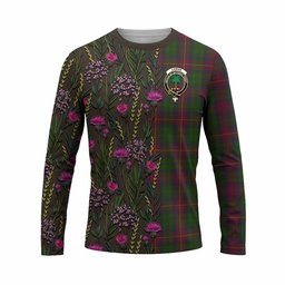 ScotsTee Shop Scottish Cairns Family Crest Tartan T-shirt Scottish Thistle Flower Half Style