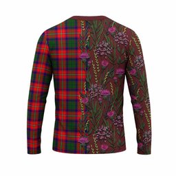 ScotsTee Shop Scottish Belshes (Belsches) Family Crest Tartan T-shirt Scottish Thistle Flower Half Style