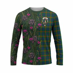 ScotsTee Shop Scottish Aiton Family Crest Tartan T-shirt Scottish Thistle Flower Half Style