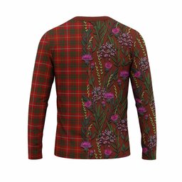 ScotsTee Shop Scottish Bruce Family Crest Tartan T-shirt Scottish Thistle Flower Half Style
