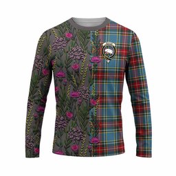 ScotsTee Shop Scottish Beaton Family Crest Tartan T-shirt Scottish Thistle Flower Half Style