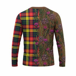 ScotsTee Shop Scottish Dewar Family Crest Tartan T-shirt Scottish Thistle Flower Half Style