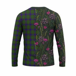 ScotsTee Shop Scottish Adam Family Crest Tartan T-shirt Scottish Thistle Flower Half Style