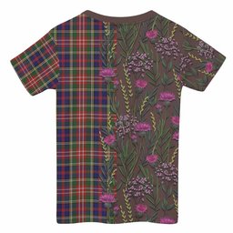 ScotsTee Shop Scottish Christie Family Crest Tartan T-shirt Scottish Thistle Flower Half Style