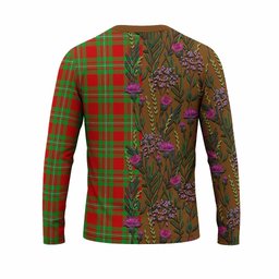 ScotsTee Shop Scottish Callander Family Crest Tartan T-shirt Scottish Thistle Flower Half Style