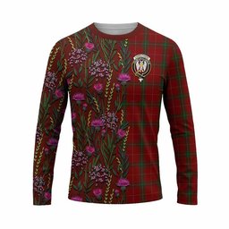 ScotsTee Shop Scottish Carruthers Family Crest Tartan T-shirt Scottish Thistle Flower Half Style