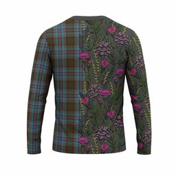 ScotsTee Shop Scottish Anderson Family Crest Tartan T-shirt Scottish Thistle Flower Half Style