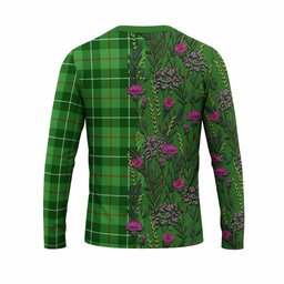 ScotsTee Shop Scottish Clephane (Clephan) Family Crest Tartan T-shirt Scottish Thistle Flower Half Style
