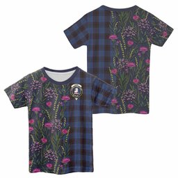 ScotsTee Shop Scottish Home (Hume) Family Crest Tartan T-shirt Scottish Thistle Flower Half Style