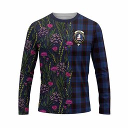 ScotsTee Shop Scottish Home (Hume) Family Crest Tartan T-shirt Scottish Thistle Flower Half Style