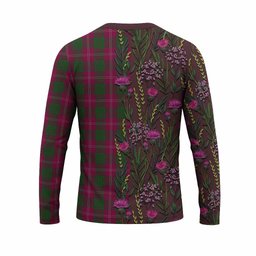 ScotsTee Shop Scottish Crawford Family Crest Tartan T-shirt Scottish Thistle Flower Half Style