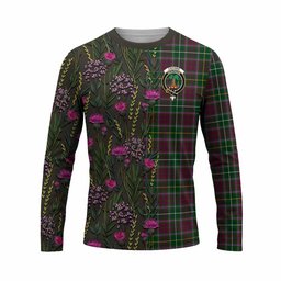 ScotsTee Shop Scottish Crosbie Family Crest Tartan T-shirt Scottish Thistle Flower Half Style
