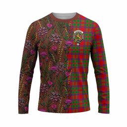 ScotsTee Shop Scottish MacKintosh (McKintosh) Family Crest Tartan T-shirt Scottish Thistle Flower Half Style
