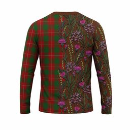 ScotsTee Shop Scottish MacFie (McFie) Family Crest Tartan T-shirt Scottish Thistle Flower Half Style