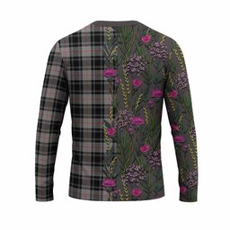 ScotsTee Shop Scottish Moffat Family Crest Tartan T-shirt Scottish Thistle Flower Half Style