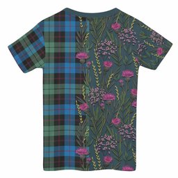 ScotsTee Shop Scottish Guthrie Family Crest Tartan T-shirt Scottish Thistle Flower Half Style