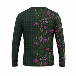 ScotsTee Shop Scottish Elphinstone Family Crest Tartan T-shirt Scottish Thistle Flower Half Style
