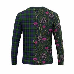 ScotsTee Shop Scottish Gordon Family Crest Tartan T-shirt Scottish Thistle Flower Half Style