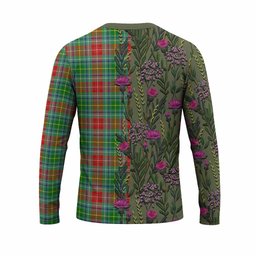 ScotsTee Shop Scottish Muirhead Family Crest Tartan T-shirt Scottish Thistle Flower Half Style