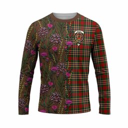 ScotsTee Shop Scottish MacGill (MakGill) Family Crest Tartan T-shirt Scottish Thistle Flower Half Style