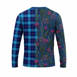 ScotsTee Shop Scottish McKerrell Family Crest Tartan T-shirt Scottish Thistle Flower Half Style
