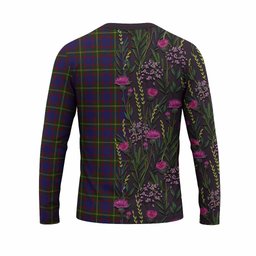 ScotsTee Shop Scottish Durie Family Crest Tartan T-shirt Scottish Thistle Flower Half Style