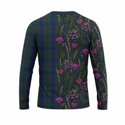 ScotsTee Shop Scottish Laurie Family Crest Tartan T-shirt Scottish Thistle Flower Half Style