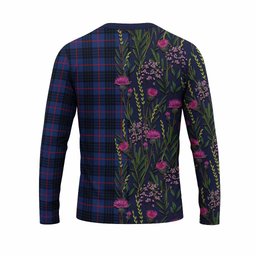 ScotsTee Shop Scottish Morgan Family Crest Tartan T-shirt Scottish Thistle Flower Half Style