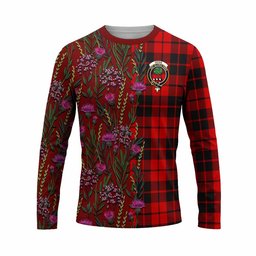 ScotsTee Shop Scottish Hogg (Hog) Family Crest Tartan T-shirt Scottish Thistle Flower Half Style