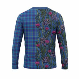 ScotsTee Shop Scottish Mercer Family Crest Tartan T-shirt Scottish Thistle Flower Half Style