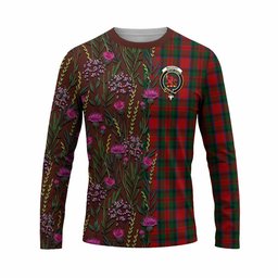 ScotsTee Shop Scottish MacDuff (McDuff) Family Crest Tartan T-shirt Scottish Thistle Flower Half Style