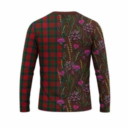 ScotsTee Shop Scottish MacDuff (McDuff) Family Crest Tartan T-shirt Scottish Thistle Flower Half Style