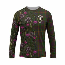 ScotsTee Shop Scottish Hall Family Crest Tartan T-shirt Scottish Thistle Flower Half Style