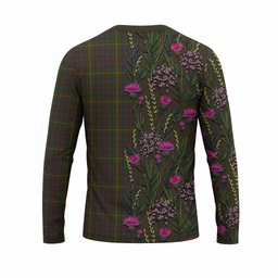 ScotsTee Shop Scottish Hall Family Crest Tartan T-shirt Scottish Thistle Flower Half Style