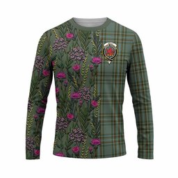 ScotsTee Shop Scottish Kelly Family Crest Tartan T-shirt Scottish Thistle Flower Half Style