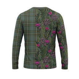 ScotsTee Shop Scottish Kelly Family Crest Tartan T-shirt Scottish Thistle Flower Half Style