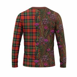 ScotsTee Shop Scottish Lyle Family Crest Tartan T-shirt Scottish Thistle Flower Half Style